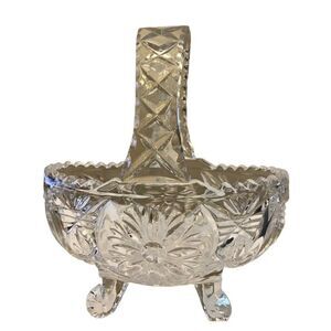 Crystal Clear 24% Lead Crystal Footed Basket Made